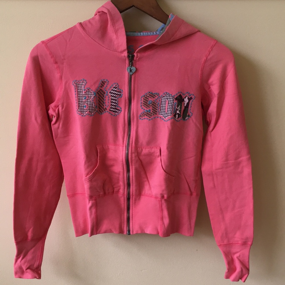 NWOT Kitson hooded zip up cotton sweatshirt